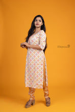 Yellow & Pink Bandhani Print Kurta Set - mymaa