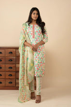 Green Harlequin Printed Kurti Set - mymaa