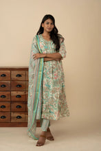 Green and Pink Aliya Cut Vintage Kurti Set - mymaa