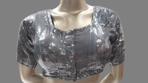 GREY SEQUENCE BLOUSE