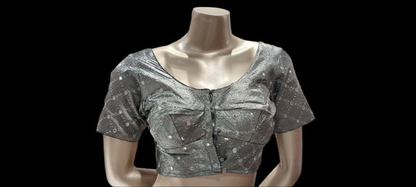 SILVER MIRROR BLOUSE