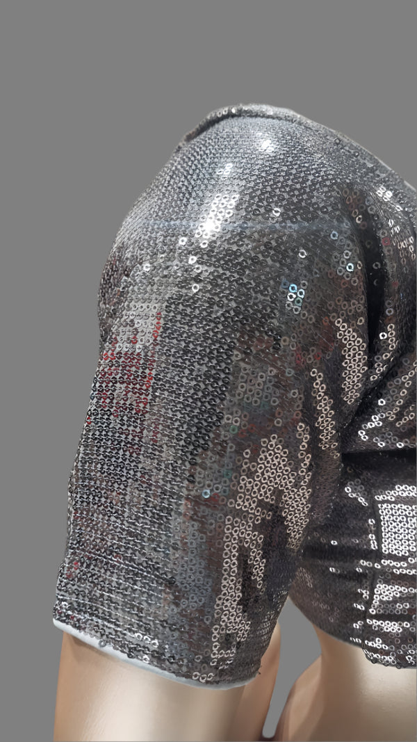 GREY SEQUENCE BLOUSE