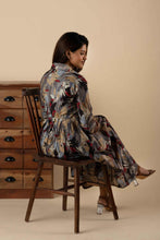 Floral Digital Printed Umbrella Collared Kurti Set - mymaa