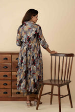 Floral Digital Printed Umbrella Collared Kurti Set - mymaa