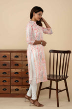 Peach Chevron Printed Kurti - mymaa