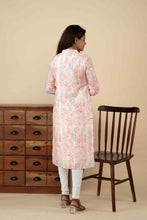 Peach Chevron Printed Kurti - mymaa